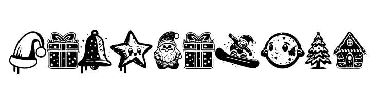 Christmas Cypher Icon PERSONAL Regular  Free Fonts Download