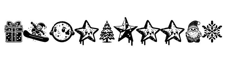 Christmas Cypher Icon PERSONAL Regular  Free Fonts Download