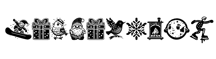 Christmas Cypher Icon PERSONAL Regular  Free Fonts Download