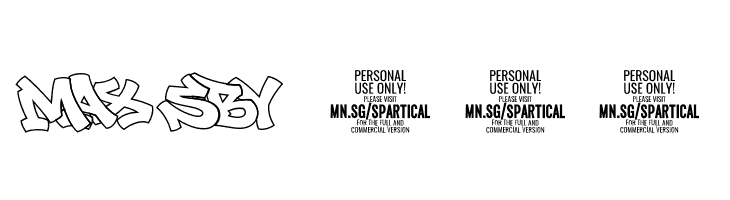 Spartical Graffiti Line PERSO Regular  Free Fonts Download