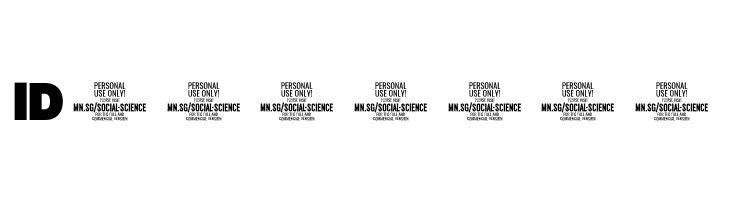 Social Science Sans PERSONAL Regular  Free Fonts Download
