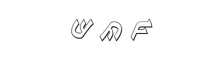 Ben-Zion 3D Italic  Free Fonts Download
