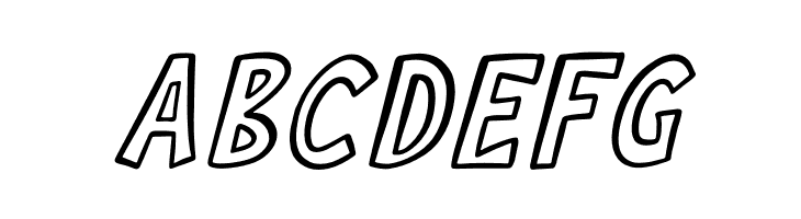 Cilok There Outline Italic  Free Fonts Download