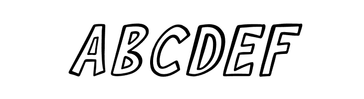 Cilok There Outline Italic  Free Fonts Download