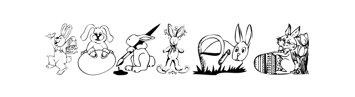KR Easter Bunnies  Free Fonts Download