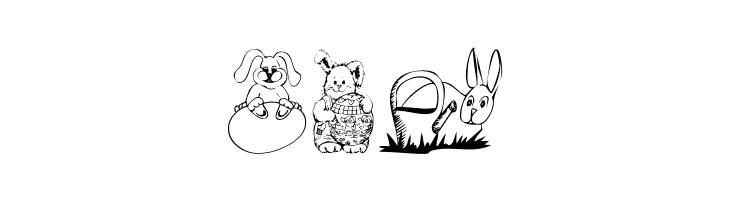 KR Easter Bunnies  Free Fonts Download