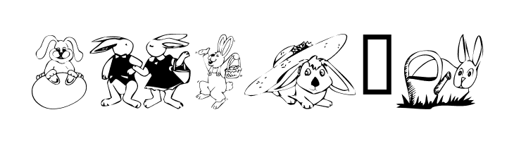 KR Easter Bunnies  Free Fonts Download