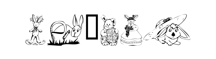 KR Easter Bunnies  Free Fonts Download