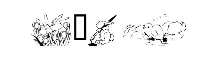 KR Easter Bunnies  Free Fonts Download