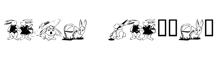 KR Easter Bunnies  Free Fonts Download