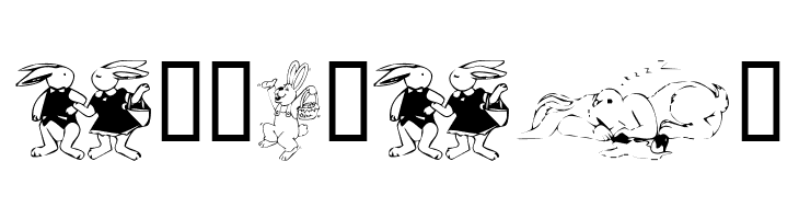 KR Easter Bunnies  Free Fonts Download