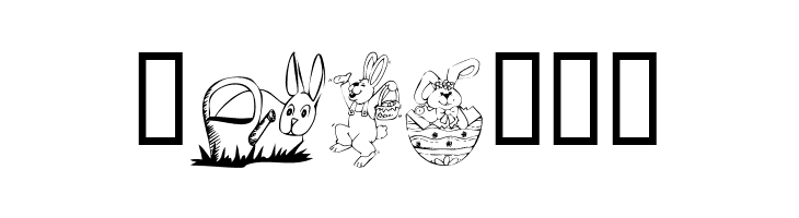 KR Easter Bunnies  Free Fonts Download