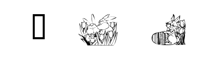 KR Easter Bunnies  Free Fonts Download