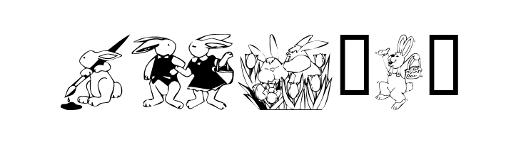 KR Easter Bunnies  Free Fonts Download