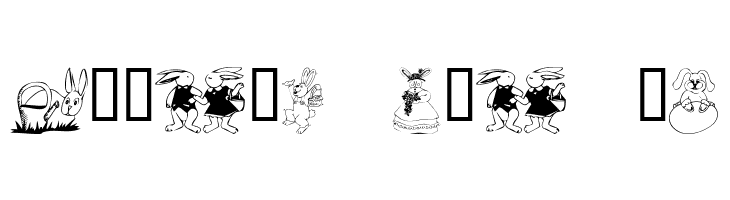 KR Easter Bunnies  Free Fonts Download