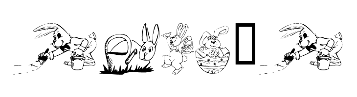 KR Easter Bunnies  Free Fonts Download