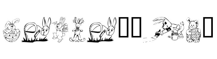 KR Easter Bunnies  Free Fonts Download