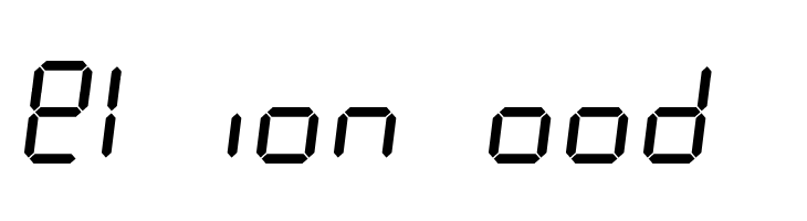 Digit Tech 7 Italic  Free Fonts Download