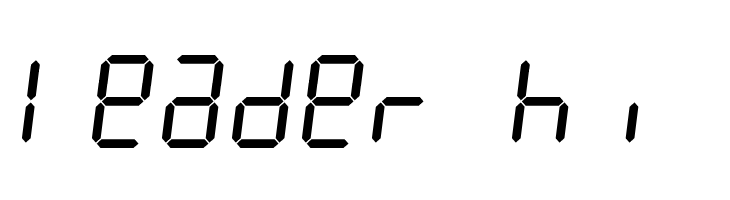 Digit Tech 7 Italic  Free Fonts Download