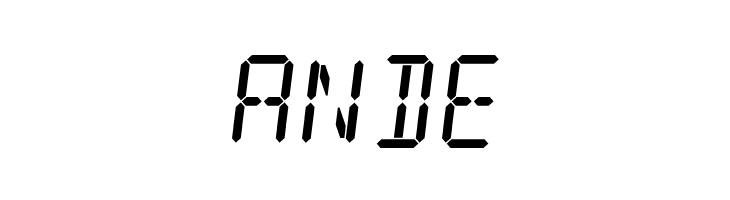 Digit Tech 14 Italic  Free Fonts Download