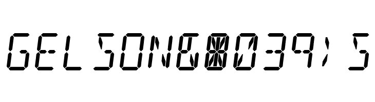 Digit Tech 14 Italic  Free Fonts Download