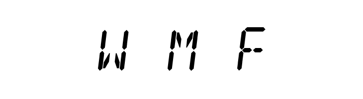 Digit Tech 14 Italic  Free Fonts Download