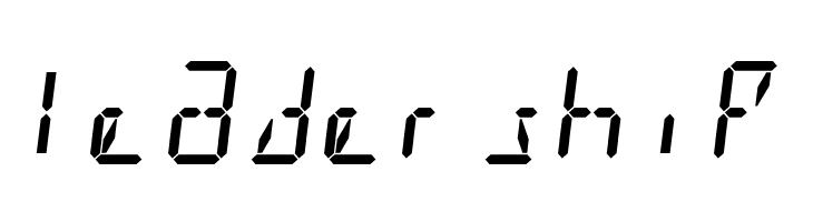 Digit Tech 14 Italic  Free Fonts Download