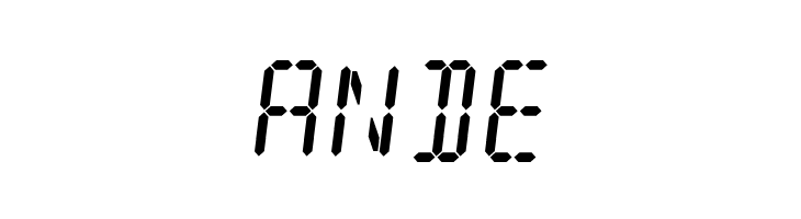 Digit Tech 16 Italic  Free Fonts Download