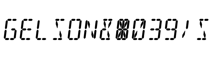 Digit Tech 16 Italic  Free Fonts Download