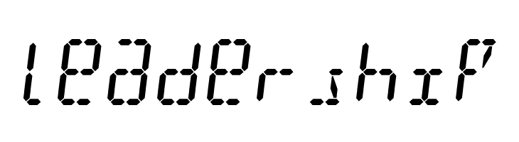 Digit Tech 16 Italic  Free Fonts Download