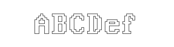 Good Old DOS Outline Regular  Free Fonts Download