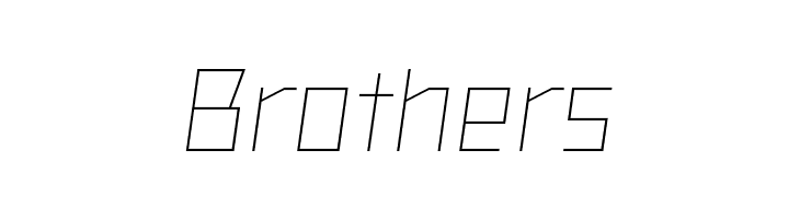 TT Bricks Trial Thin Italic  Free Fonts Download