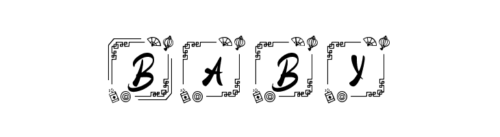 Honse Chinese Monogram  Free Fonts Download