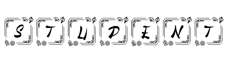 Honse Chinese Monogram  Free Fonts Download