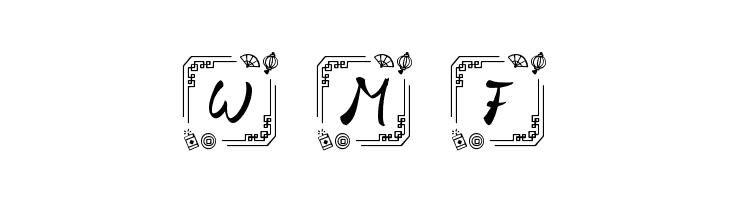 Honse Chinese Monogram  Free Fonts Download