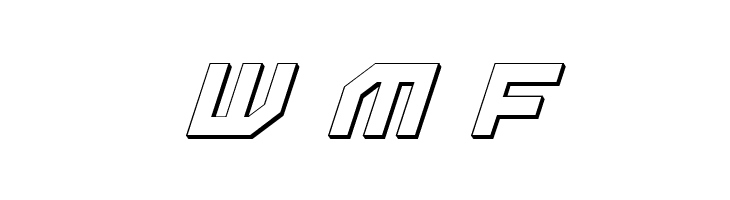 Uno Estado 3D Italic  Free Fonts Download