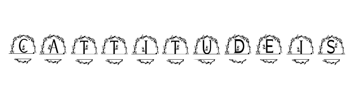 MONOGRAM WREATH FLORAL  Free Fonts Download