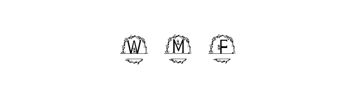 MONOGRAM WREATH FLORAL  Free Fonts Download