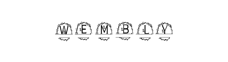 MONOGRAM WREATH FLORAL  Free Fonts Download