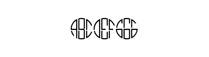Monogram Circle 3 Alphabet  Free Fonts Download
