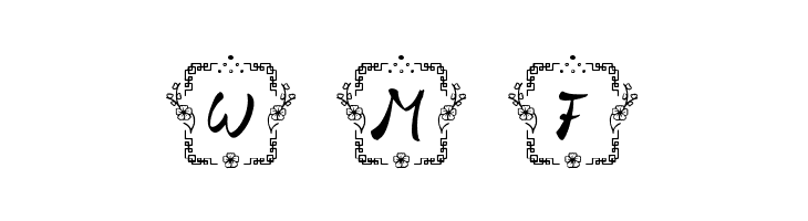 Goan Chinese Monogram Regular  Free Fonts Download