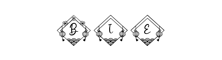 Yokata Chinese Monogram Regular  Free Fonts Download