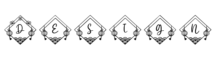 Yokata Chinese Monogram Regular  Free Fonts Download