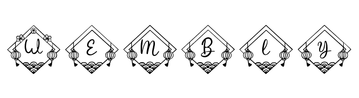 Yokata Chinese Monogram Regular  Free Fonts Download