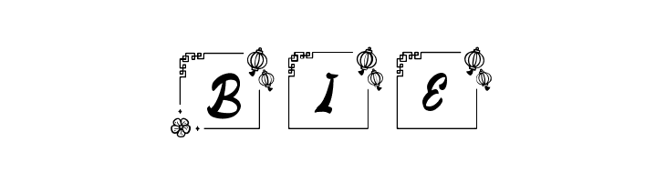 Nian Chinese Monogram Regular  Free Fonts Download