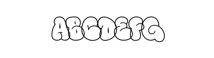 Fanky Bubble Graffiti Line  Free Fonts Download