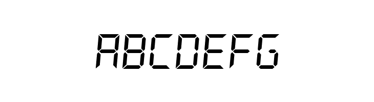 DS-Digital Italic  Free Fonts Download