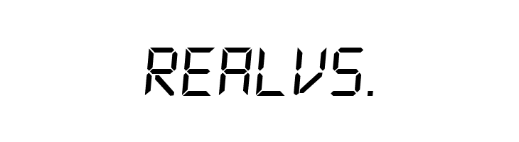 DS-Digital Italic  Free Fonts Download