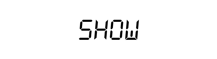 DS-Digital Italic  Free Fonts Download