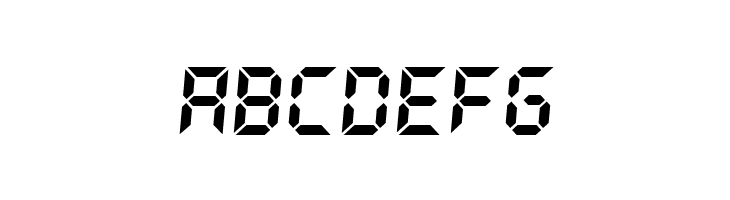 DS-Digital Bold Italic  Free Fonts Download